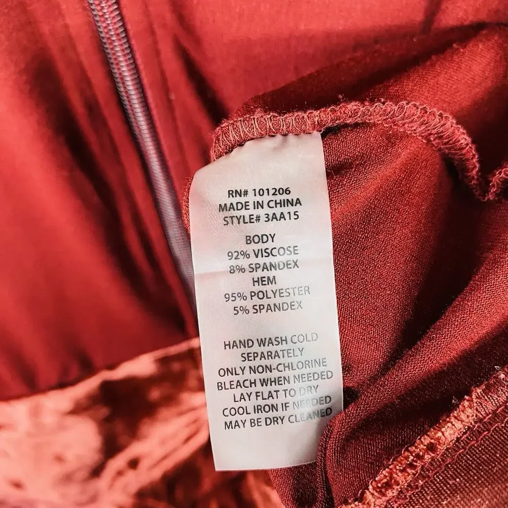 Soft Surroundings Jacket Petite Medium Red Hooded Zip Velvet Hem 3AA15